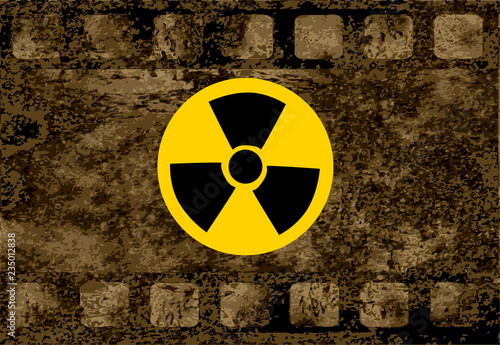 radiationsign on brown
