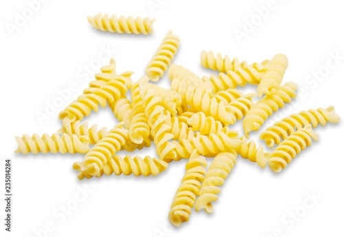 Pasta collection on a white background