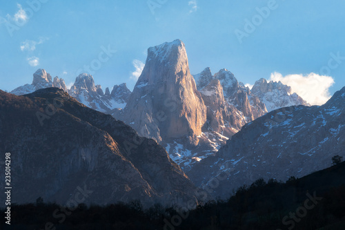 Naranjo de Bulnes mountain peak in Picos de Europa national park, Asturias, Spain photo