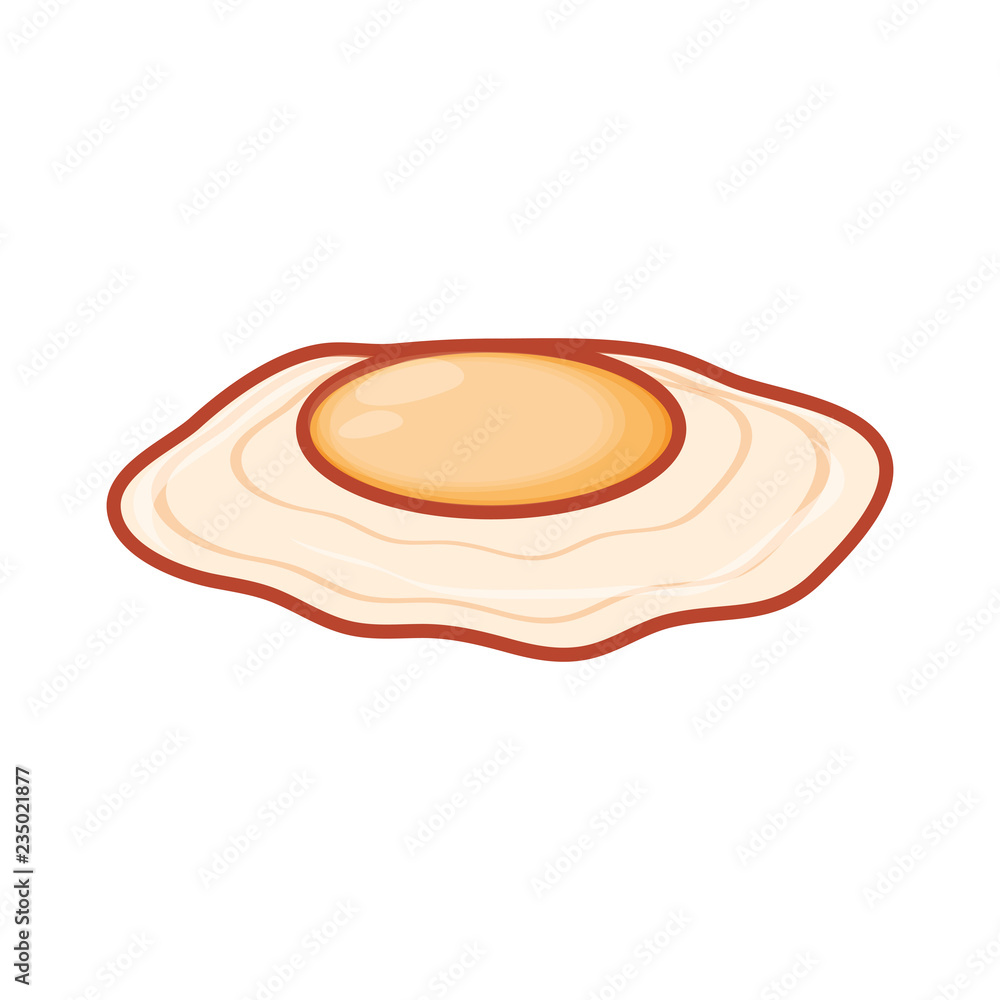 delicious fried egg isolated icon delicious fried egg isolated icon