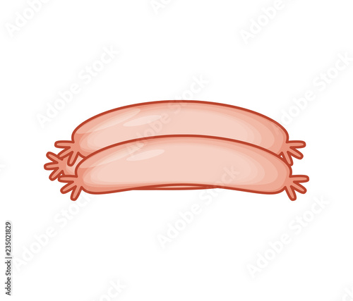 delicious sausages isolated icon