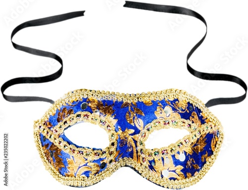 Blue and gold masquerade mask © BillionPhotos.com