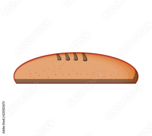 delicious french bread isolated icon