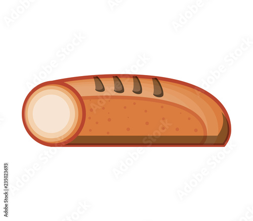 delicious french bread isolated icon