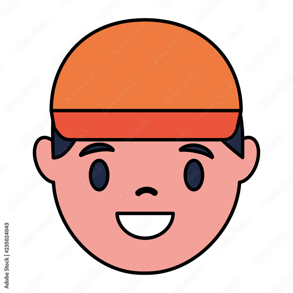 smiling man face on white background smiling man face on white background