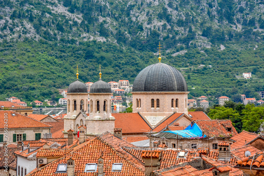 The Kotor bay is the notable landmark, that boasts beautiful landscapes, cozy beaches and medieval architecture of its old towns and villages, Montenegro.