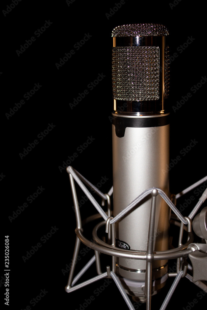 Microphone in studio Microphone in studio