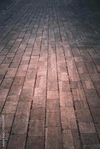 Rectangular pattern of a stony pathway