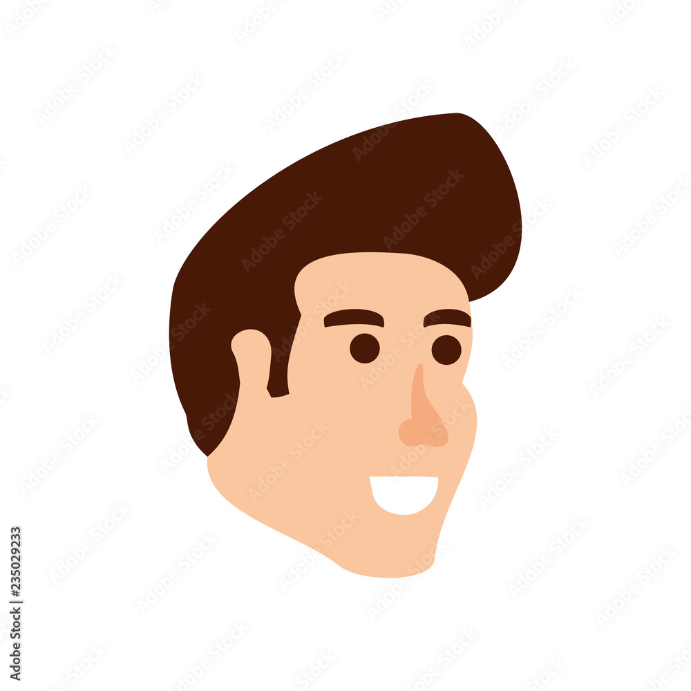 head of young man avatar character head of young man avatar character
