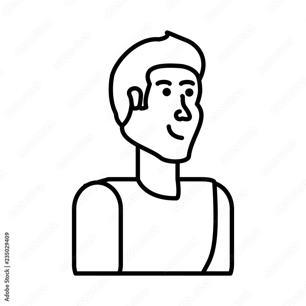 young athletic man avatar character young athletic man avatar character