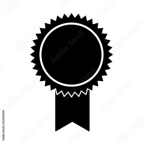rosette medal on white background