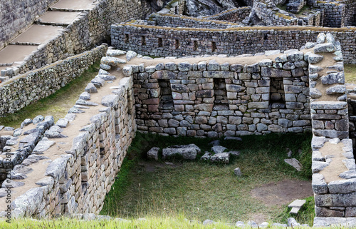 Inca Stone Walls Machu Picchu Peru South America