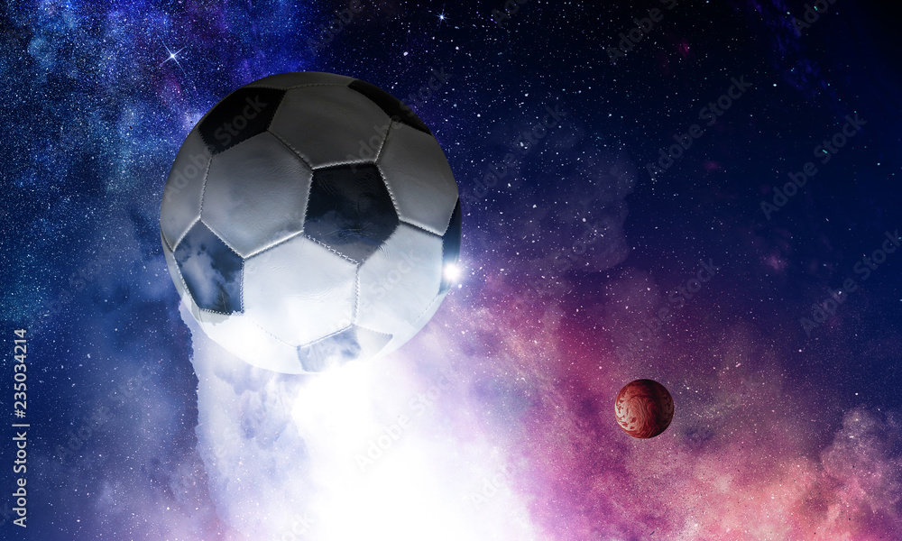 Naklejka premium Soccer game concept
