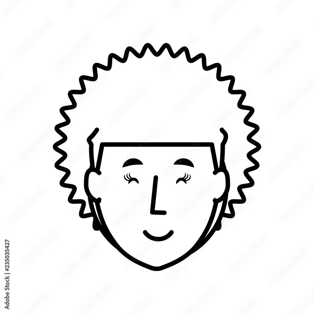 head of young woman with afro hair head of young woman with afro hair