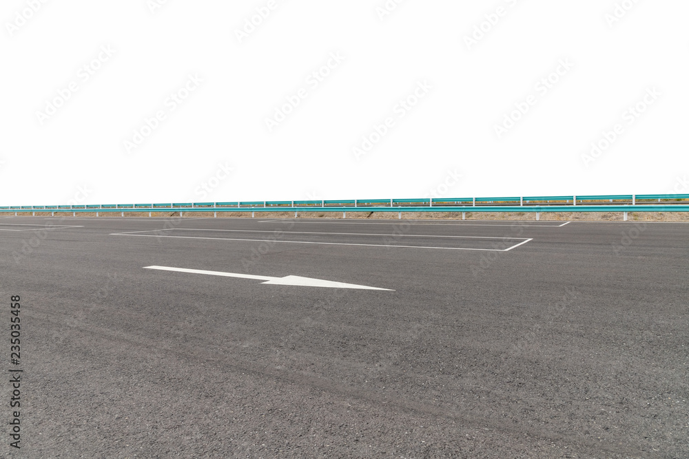 Fototapeta premium asphalt pavement isolated on white