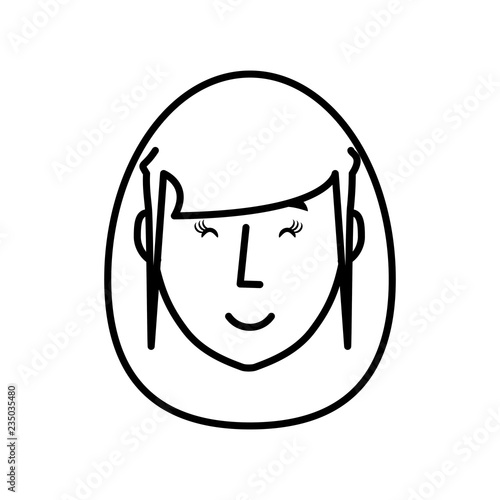 head of young woman avatar character