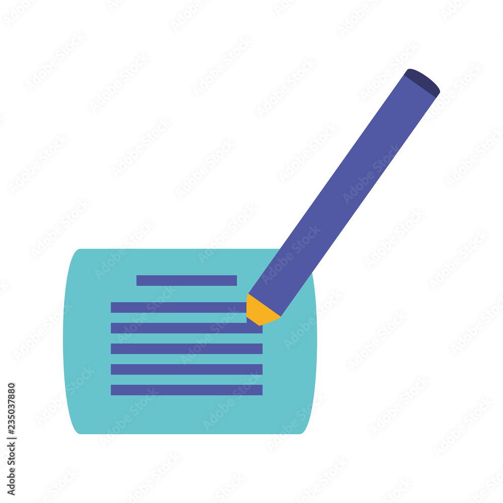 document paper with pencil