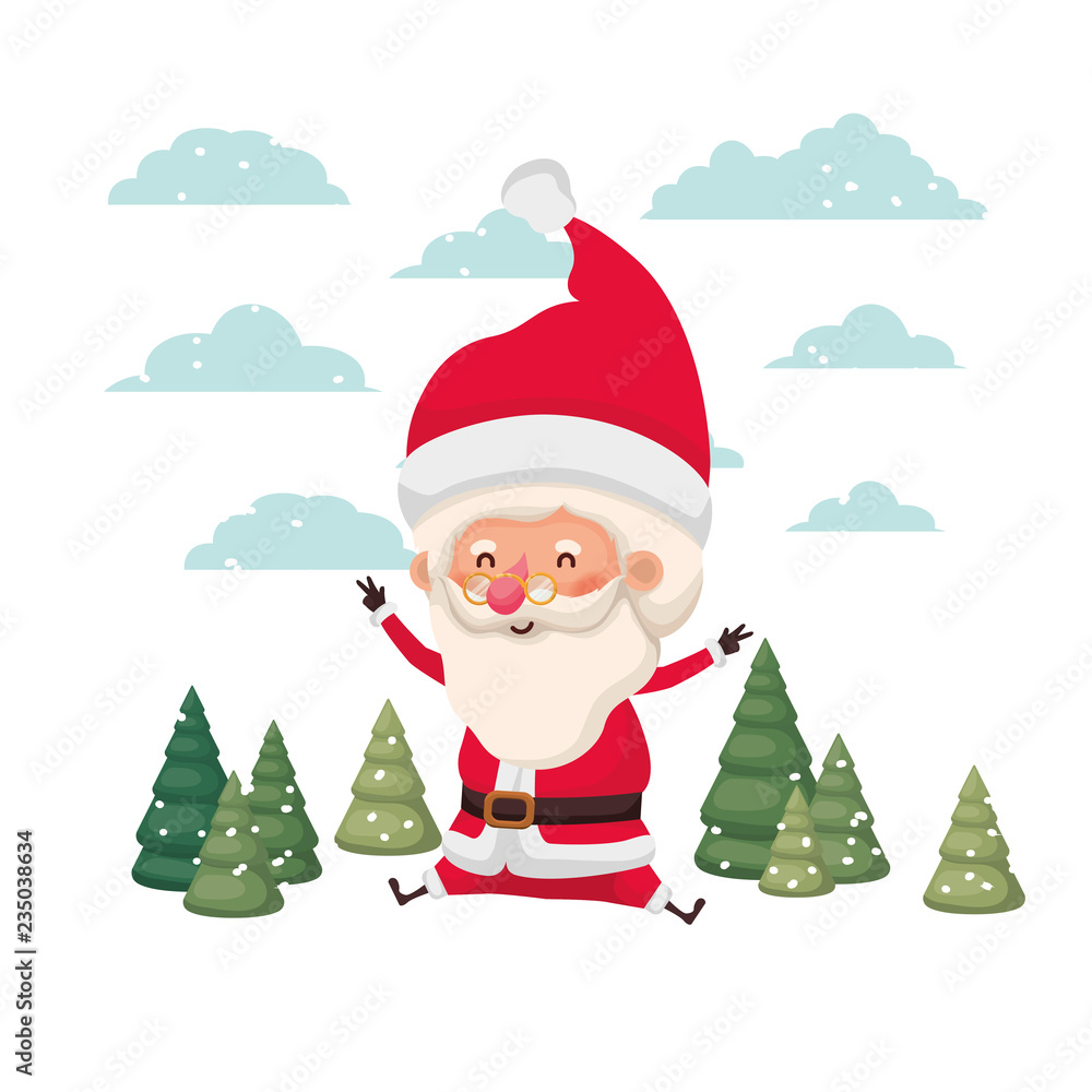 santa claus moving in the snow avatar character santa claus moving in the snow avatar character