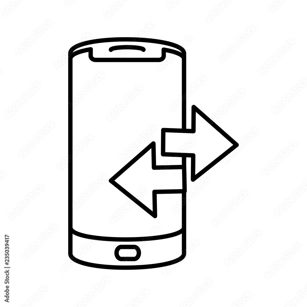 smartphone with arrow signals smartphone with arrow signals