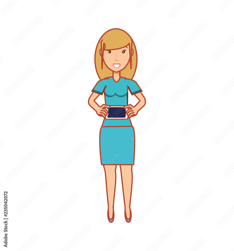 businesswoman with smartphone device businesswoman with smartphone device