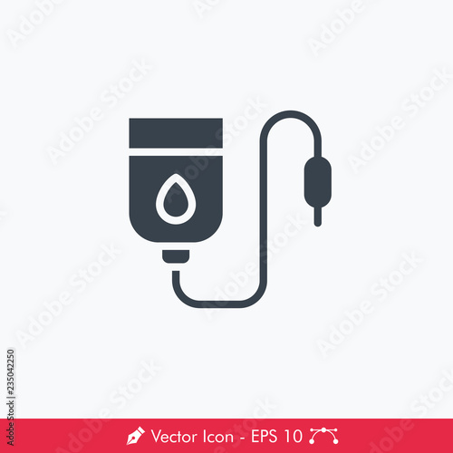 Blood Infus (Transfusion) Icon / Vector