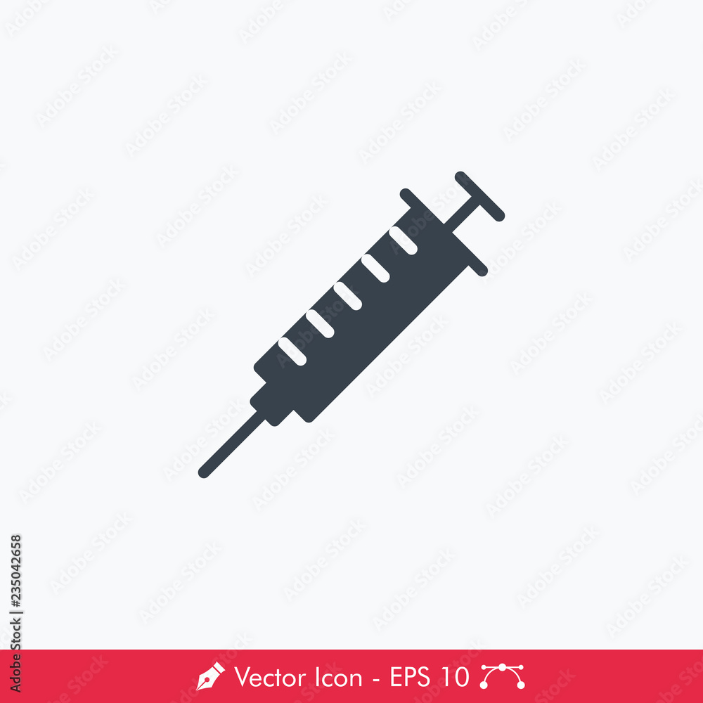 Syringe (Injection) Icon / Vector