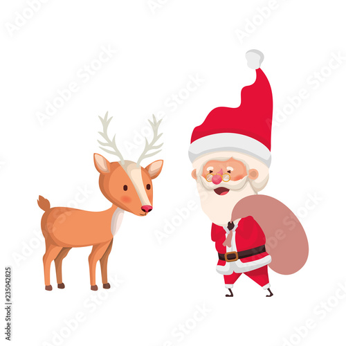 santa claus with reindeer avatar character © grgroup