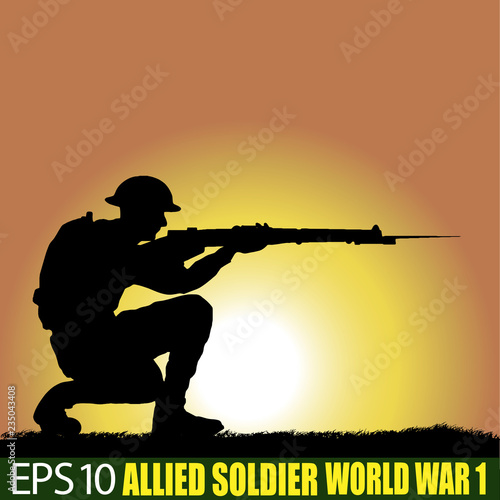 Wolrd War one Allied Soldier silhouette.