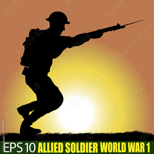 Wolrd War one Allied Soldier silhouette.
