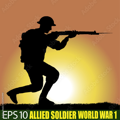 Wolrd War one Allied Soldier silhouette.