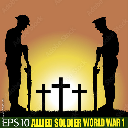 Wolrd War one Allied Soldier silhouette.