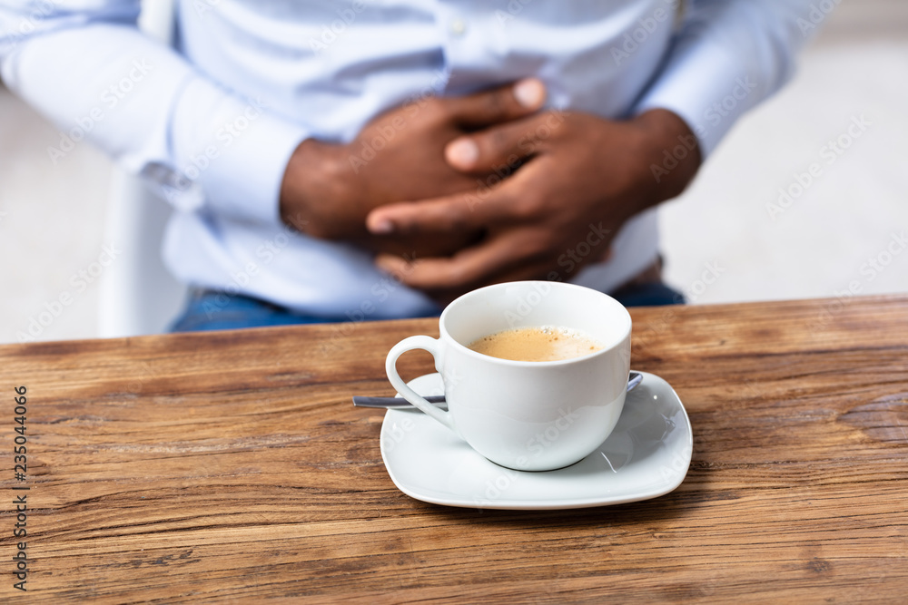 Man Suffering From Morning Sickness Man Suffering From Morning Sickness