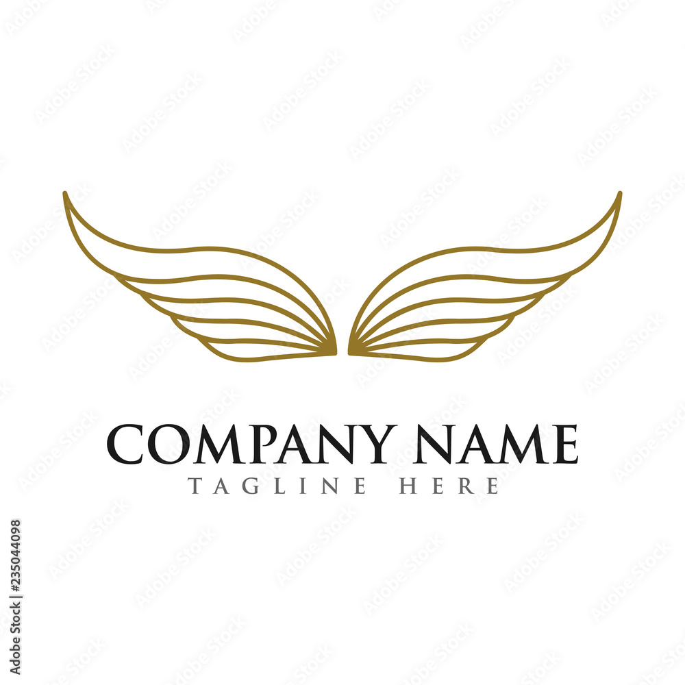 wings log design vector wings log design vector