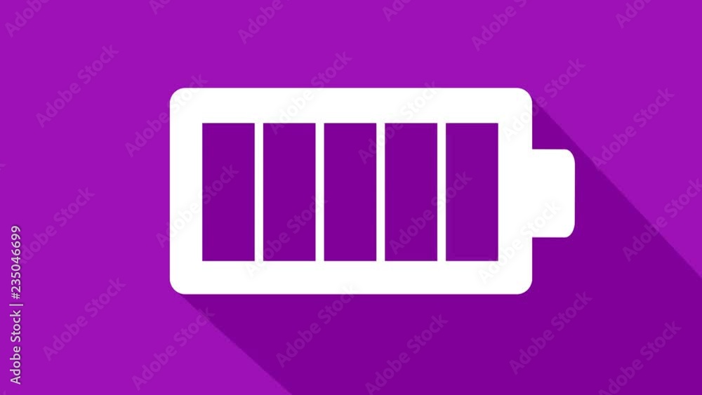 Battery icon Loop purple Battery icon Loop purple