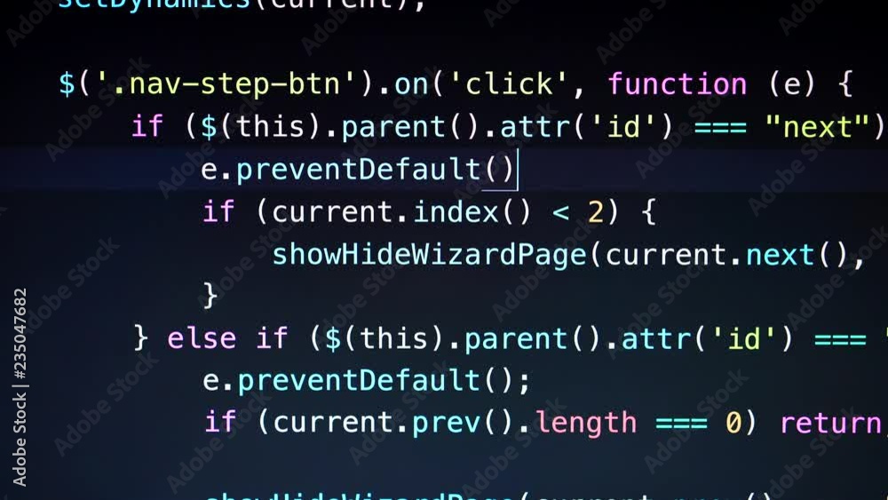 displaying overlaid javascript code on dark screen,... Javascript coding in dark. Captured from a straight POV angle. Stock ...