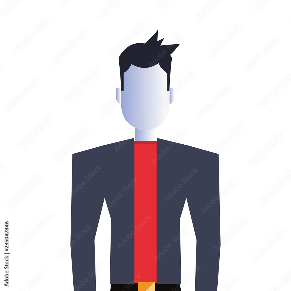 businessman character on white background businessman character on white background