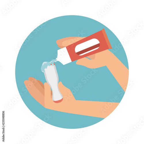 hands using depilatory cream