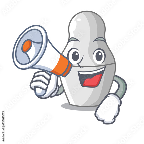 With megaphone nesting dolls mockups russian on character