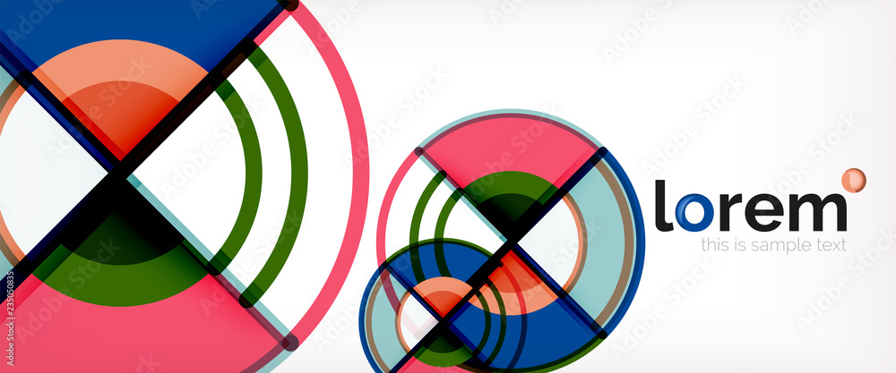 Obraz premium Vector abstract colorful circles background