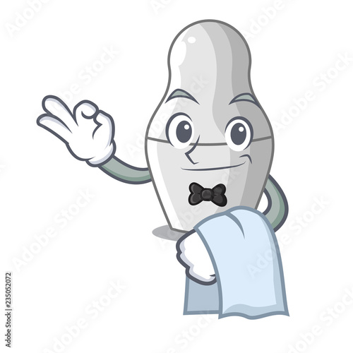 Waiter cartoon nesting dolls which not painted