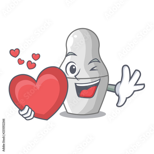 With heart cartoon nesting dolls which not painted