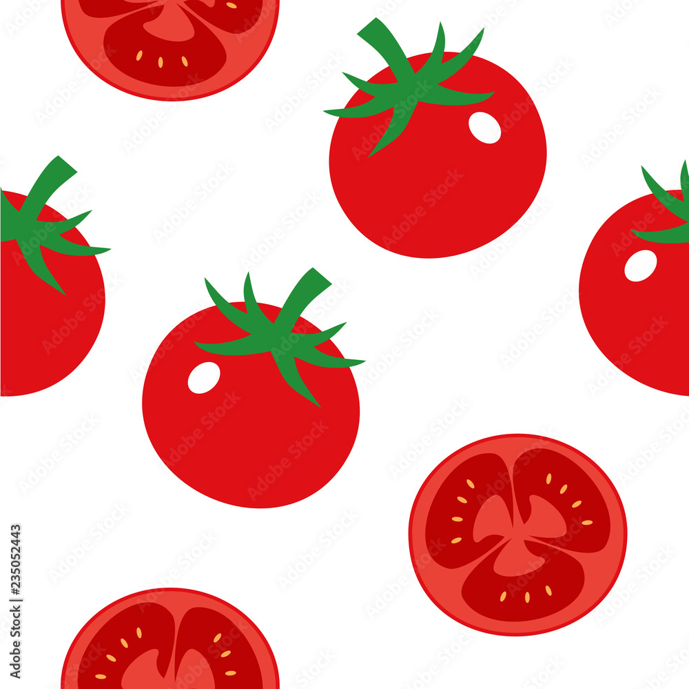 Tomatoes seamless food fruits vegetable vector design cartoon Tomatoes seamless food fruits vegetable vector design cartoon