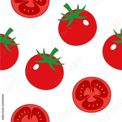 Tomatoes seamless food fruits vegetable vector design cartoon