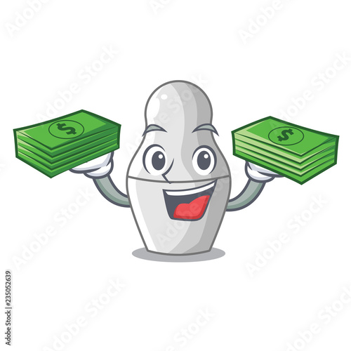With money cartoon nesting dolls which not painted