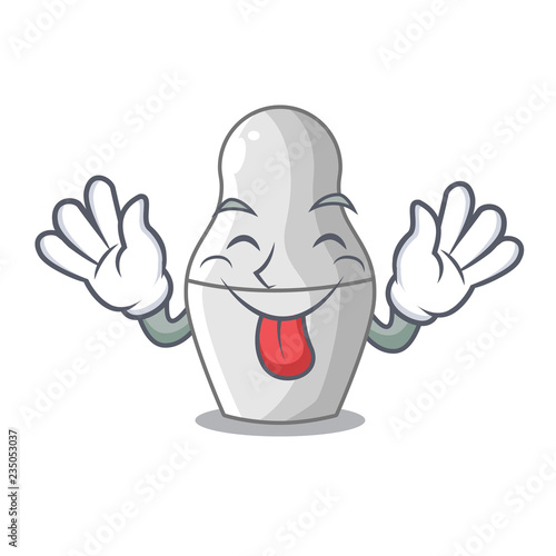Tongue out nesting doll russian matryoshka on mascot