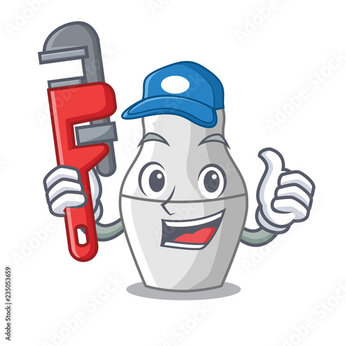 Plumber nesting doll russian matryoshka on mascot