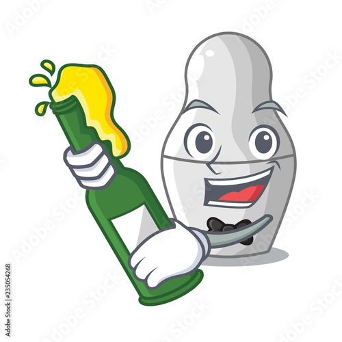 With beer nesting doll russian matryoshka on mascot