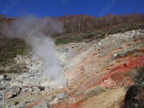 那須・三斗小屋温泉の噴気口(fumaloric gas in Nasu volacanic zone, Japan) photo