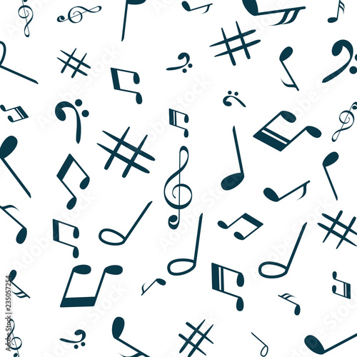 music notes pattern background