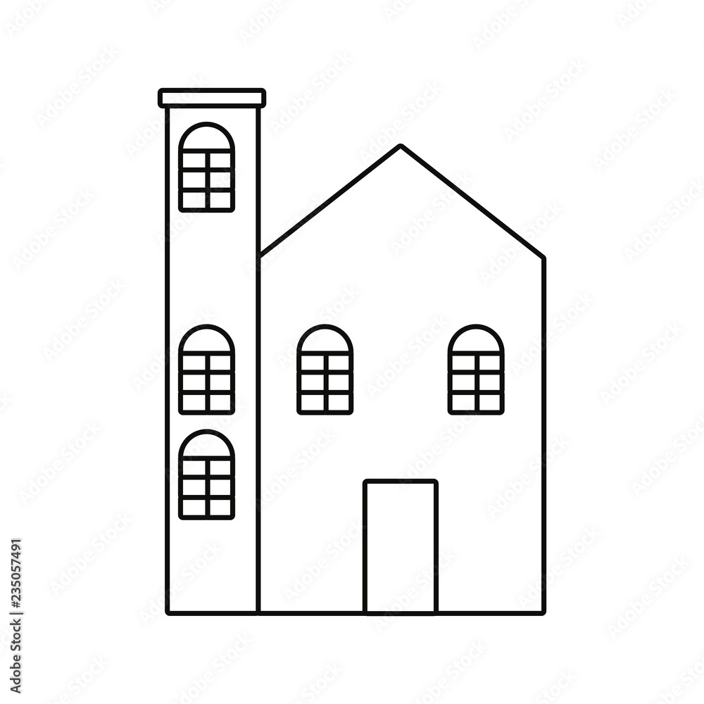 silhouette building on white background silhouette building on white background